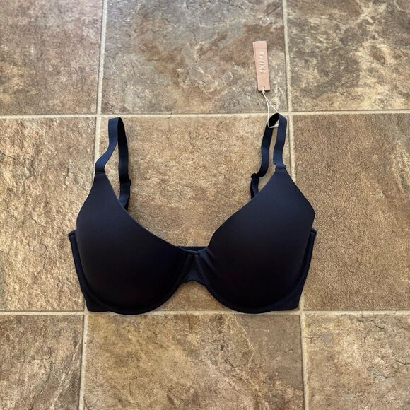 Skims Fits Everybody Scoop Plunge Bra Onyx Size 34DDDD - Picture 2 of 9